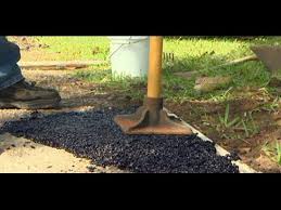 If engine oil has leaked onto the asphalt, use a specially formulated cleaning solution to. Patching An Asphalt Driveway Hole Isn T Hard Youtube