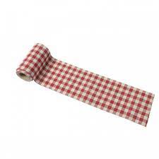 En coton rouge et blanc. Ruban Vichy Retro Lin Rouge Et Blanc 5 Cm X 5 M