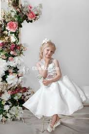 فساتين بنوتات صغار 2014 فساتين اطفال ناعمة وقصيرة فساتين بيضاء للاطفال سوارية Flower Girl Dresses Satin Flower Girl Dress White Flower Girl Dresses