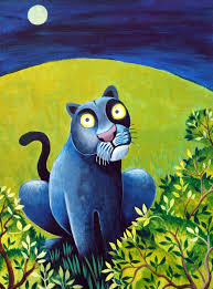 Montezuma The Puma Art Illustration Painting