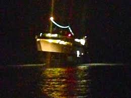 Image result for Man overboard on a ship at night