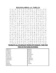 Solutions to our word search in spanish puzzles. Spanish Family Vocabulary Wordsearch Worksheets Teaching Resources Tpt