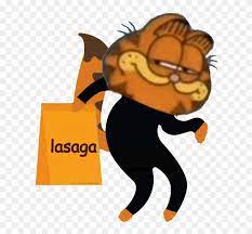Garfield Garfielf Lasaga Lasagna Meme Shitpost Hes Garfield Lasagna Meme Hd Png Download 616x700 6807357 Pngfind