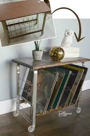 Vintage Record Table Cart My Repurposed Life Rescue Re Imagine Repeat Record Table Table Makeover Vintage Records