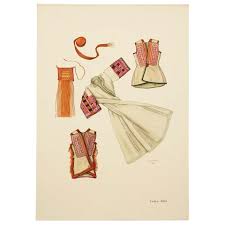 National Dresses Of Macedonia Illustrated Drawing In Plate 1963 Drawings National Dress Illustration