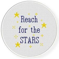 Reach For The Stars Cross Stitch Pattern Cross Stitch Patterns Cross Stitch Simple Cross Stitch