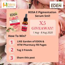 Kali ni saya nak review garden of eden rosa e pigmentation serum, pengalaman adik saya sendiri. Htm Pharmacy Pigmentation Problems Are A Thing Of The Past With Garden Of Eden Rosa E Pigmentation Serum Clinically Proven To Lighten Pigmentation And Dark Spots In Just 6 Weeks