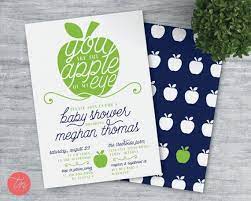 Apple Of My Eye Printable 5x7 Baby Shower Invitation Apple Of My Eye Baby Shower Boy Or Girl Baby Shower Baby Shower Invitations Baby Shower Invites For Girl