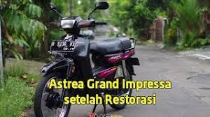 Cara modifikasi honda grand jadi 125cc modifikasi motor via distromotor.com. Foto Dan Video Hasil Sementara Restorasi Honda Astrea Grand Impressa 1997 Tmcblog Com