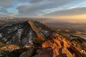 The population in boulder is 106,271. Sunrise Over Boulder Bear Peak Summit Boulder Colorado Usa Hiking