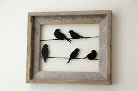 Birds On A Wire Wall Art Birds On A Wire Picture Frame Bird Silhouettes In Di Homefrosting Rustic Wall Art Bird Silhouette Wire Picture Frames