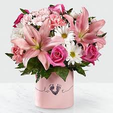 Tiny Miracle New Baby Girl Bouquet New Baby Flowers Flowers Online Beautiful Bouquet Of Flowers