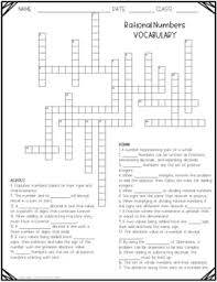 Smart, easy and fun crossword puzzles to get your day started with a smile. Rational Numbers Vocabulary Math Crossword Puzzle 7th Grade Tpt