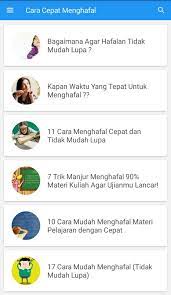 Untuk membantu seseorang itu menghafal dengan mudah. Cara Cepat Menghafal Pour Android Telechargez L Apk