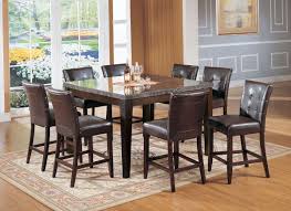 Lumisol 5 piece round dining table set, 1 kitchen table with marble veneer top and 4 chair for kitchen room (white) 4.4 out of 5 stars 11. Acme Danville 7 Pc Marble Top Square Counter Height Dining Table Set In Espresso By Dining Rooms Outlet