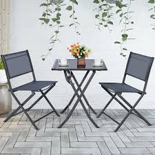 Walmart has received 10 reports of injuries from collapsing chairs. Costway 3 Piece Folding Outdoor Bistro Set Walmart Com Walmart Com
