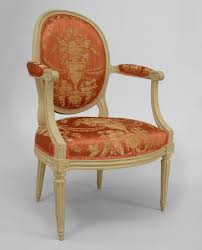 About Us Pair Of French Louis Xvi White Painted And Carved Open Arm Chairs With Oval Back And Upholstered In Rose Damask Chair Universal Furniture Armchair
