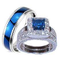 Blue Sapphire Wedding Ring Set Matching Men S Wedding Band Edwinearls Wed Stainless Steel Wedding Ring Sterling Silver Wedding Rings Sets Steel Wedding Ring