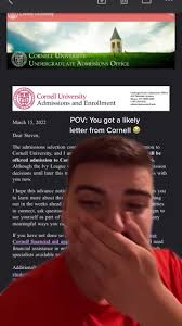 Emotional College Acceptance Reaction at Cornell University