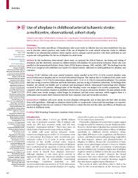 Pdf Use Of Alteplase In Childhood Arterial Ischaemic Stroke