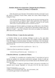 Rougé, jacques, vicomte de, ed. Doc Abraham Moise Et La Circoncision L Enigme Des Trois Alliances Genese 15 Genese 17 Et Exode 20 Mis A Jour 23 12 2015 Michel Herve Bertaux Navoiseau Academia Edu
