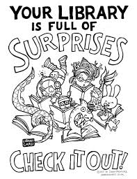 Children love to know how and why things wor. Library Week Coloring Pages John Rogers Memorial Library