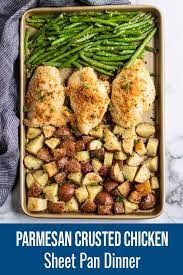 Parmesan Crusted Chicken Sheet Pan Dinner Recipe Sheet Pan Dinners Chicken Sheet Pan Dinners Recipes Sheet Pan Dinners