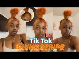For the least amount of damage and maintenance, work with your natural color and pair it alongside its opposite end of the color spectrum. Tik Tok Skunk Stripe On Natural Hair Dyeing My Hair Ginger And Blonde Youtube