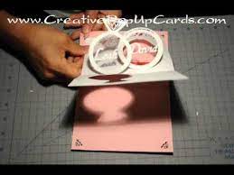 Just remember that wherever you fold, that will line up with the center fold of the card. Wedding Invitation Pop Up Card Linked Rings Tutorial Youtube