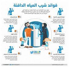 فوائد شرب المياه الدافئة صحة تخسيس انفوجرافيك انفوجرافيك عربي health fitness food health fitness nutrition workout food