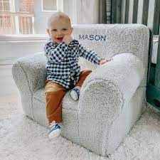 gray cozy sherpa anywhere chair kids armchair pottery barn anywhere chair cozy sherpa