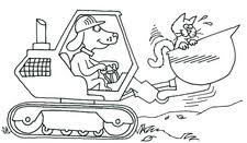 Construction equipment coloring pages equipment coloring pages. Printable Construction Equipment Kids Page Louisiana Cat