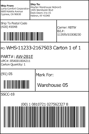 Additional information typcally includes a po number and carrier code (scac). 34 Ucc 128 Label Template Labels For Your Ideas