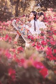 韶光慢 人像 poco摄影 慢生活小确幸 汉服 唯美 杜鹃花 古风 couple photos photo scenes
