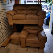 But, unless the sofa was very sparingly used, you are almost always going to find several. 2 Seater Sofa Armchair And Puffee In Tan Leather Whelans Quality Used Furniture