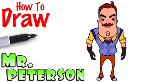 Hello neighbor is a stealth horror game about sneaking into your neighbor's house to figure out what horrible secrets he's hiding in the basement. How To Draw Mr Peterson Hello Neighbor Youtube