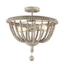 Maybe you would like to learn more about one of these? Gray Farmhouse Wood Beaded Semi Flush Mount Ceiling Light Claxy