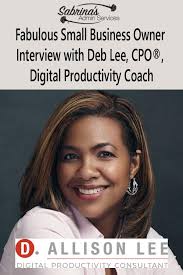 Fabulous Small Business Owner Interview with Deb Lee, CPO®, Digital  Productivity Coach