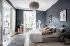 Bedroom In Petrol Blue Coco Lapine Design Blue Bedroom Walls Bright Apartment Bedroom Interior