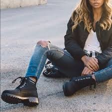 Black Boots With Jeans Women Women S Timberland Black Titanpro Ankle Boots Sz 8 Timberland Boots Women Outfit Timberland Outfits Women Black Boots Outfit