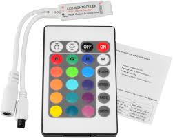 How to control multiple strips / areas of led strip lights? Amazon Com Abi Inline Ir Controller With 24 Key Remote For 12v Rgb Led Strip Light Home Improvement