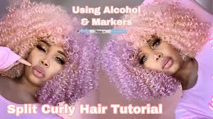 When the hair is further weakened by bleaching, these twist points can break easily from. Split Curly Hair Wig Tutorial Cut Color Youtube