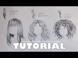 More images for how to draw curly hair female step by step » How To Draw Hair Straight Wavy And Curly Youtube