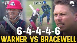 David Warner vs Michael Bracewell
