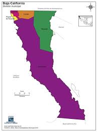 C., forman los estados unidos de américa. Mapa De Baja California Con Nombres Y Desde Via Satelital Mexico Desconocido