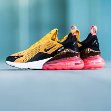 Nike Air Max 270 University Gold Black Nike Air Max Sneakers Men Fashion Best Hiking Shoes