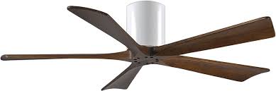 Hunter fan company does have a series of them called the studio series, which came out in the mid 1980s. Matthews Ir5h Wh 52 Irene Contemporary Gloss White Interior Exterior 52 5 Blade Hugger Style Paddle Ceiling Fan Mat Ir5h Wh Wa 52