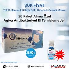 3 Katli Full Ultrasonik Cerrahi Maske Maskeler Okuma Yat