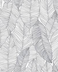 Associez motifs et unis coordonnés, posez des lés uniques pour rythmer votre déco, jouez sur les effets de matières, faites illusion grâce aux. Papier Peint Esta Home Jungle Fever Dessins De Feuilles Noir 139011