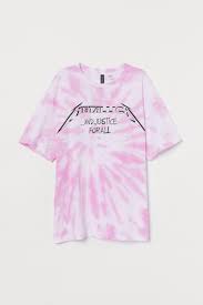 Alcoholica t shirt metallica drank'em all vodka metal music cool gift tee 5247. T Shirt Mit Druck Rosa Metallica Ladies H M De